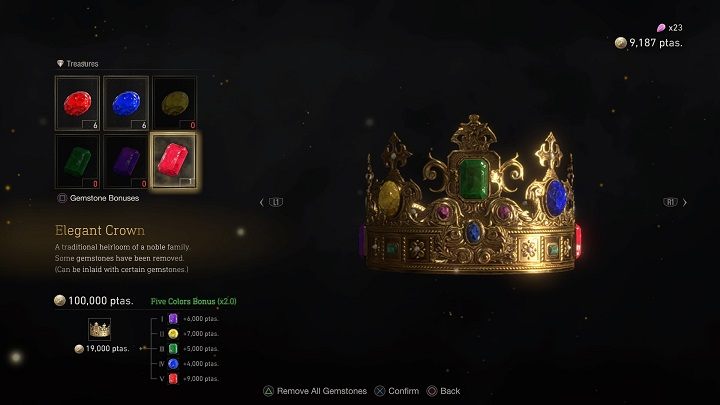 Z łączeniem skarbów związane jest brązowe trofeum Astute Appraiser polegające na sprzedaniu artefaktu, którego wartość wynosi co najmniej 100 000 peset - Resident Evil 4 Remake: Łączenie skarbów - Resident Evil 4 Remake - poradnik do gry