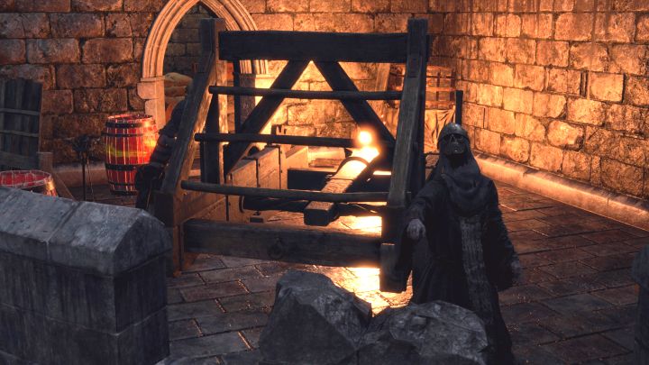 Musicie doprowadzić do zniszczenia katapult i pomocne w tym są wybuchowe czerwone beczki - Resident Evil 4 Remake: Jak zniszczyć katapulty w Castle Gate? - Resident Evil 4 Remake - poradnik do gry