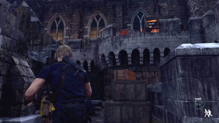 Ponownie obróćcie się o 180 stopni - Resident Evil 4 Remake: Jak zniszczyć katapulty w Castle Gate? - Resident Evil 4 Remake - poradnik do gry