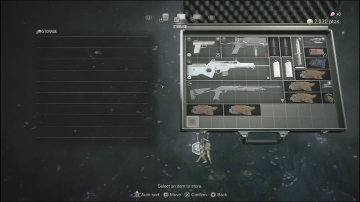 Po prawej stronie znajduje się Wasz attache case, w którym trzymacie aktualne posiadanie bronie, amunicję oraz przedmioty - Resident Evil 4 Remake: Gdzie jest Storage? - Resident Evil 4 Remake - poradnik do gry