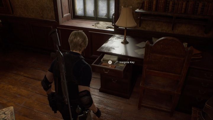 Insignia Key musicie zdobyć na samym końcu drugiego rozdziału (Chapter 2) - po podniesieniu go pojawi się scenka, a następnie wylądujecie na ekranie podsumowania - Resident Evil 4 Remake: Jak otworzyć Door with Insignia? - Resident Evil 4 Remake - poradnik do gry