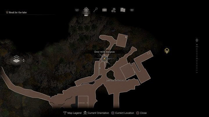 Tam znajdziecie Door with Insignia - zamknięte drzwi, na które mogliście trafić już w pierwszym rozdziale - Resident Evil 4 Remake: Clockwork Castellans - Resident Evil 4 Remake - poradnik do gry