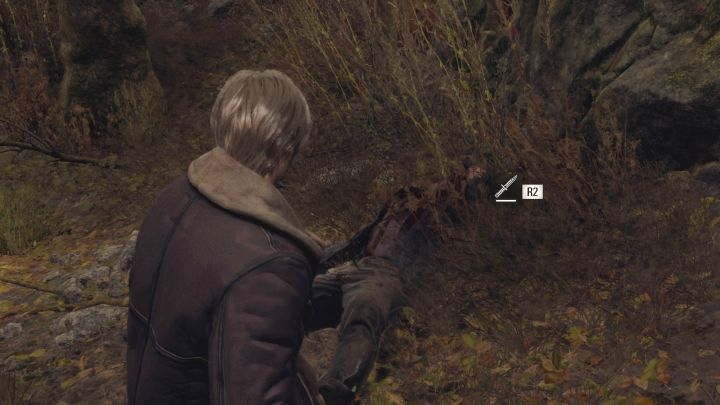 Szybko ustawcie się w odpowiednim miejscu żeby dobić nożem leżącego przeciwnika - Resident Evil 4 Remake: Porady na start - Resident Evil 4 Remake - poradnik do gry
