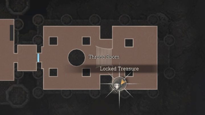 Sekretu tego nie możecie zbadać podczas pierwszej wizyty w sali tronowej, bo Leon spadnie do głębin Depths - Resident Evil 4 Remake: Sekrety Square Lock Box i klucz Cubic Device - Resident Evil 4 Remake - poradnik do gry