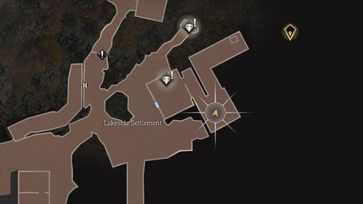 Ramka ze zdjęciem leży na małym stole w budynku w Lakeside Settlement - Resident Evil 4 Remake: Sekrety Files - Village - Resident Evil 4 Remake - poradnik do gry