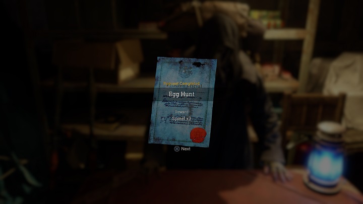 Za wykonanie zlecenia #6 o nazwie Egg Hunt otrzymacie trzy spinele (x3 Spinel) - Resident Evil 4 Remake: Egg Hunt - Resident Evil 4 Remake - poradnik do gry