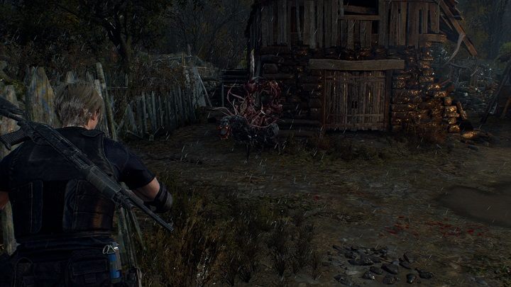 Walka z Savage Mutt przebiega podobnie, jak ze zwykłą odmianą zmutowanych psów z mackami, ale znacznie trudniej - Resident Evil 4 Remake: A Savage Mutt - Resident Evil 4 Remake - poradnik do gry