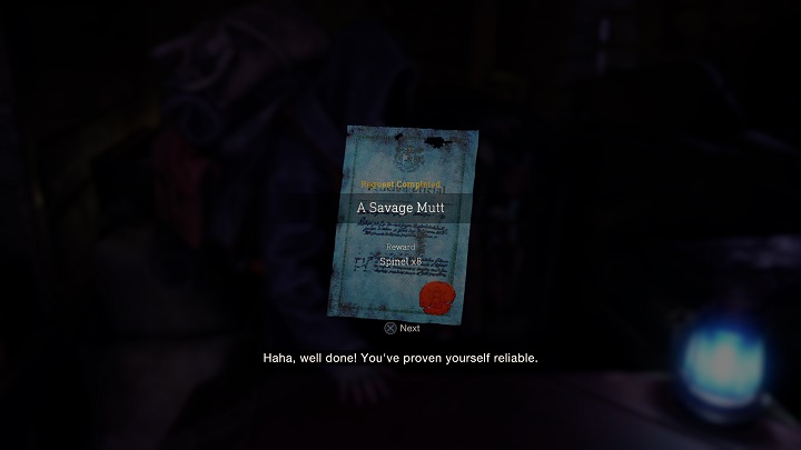 Za wykonanie zlecenia #8 o nazwie A Savege Mutt otrzymacie osiem spineli (x8 Spinel) - Resident Evil 4 Remake: A Savage Mutt - Resident Evil 4 Remake - poradnik do gry