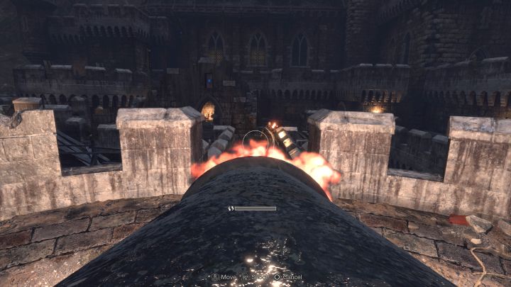 Komentarz: W grze możecie 2 razy skorzystać z armaty i każda z tych lokacji pozwala odblokować trofeum - Resident Evil 4 Remake: Trofea / Osiągnięcia - lista wszystkich, poradnik trofeowy - Resident Evil 4 Remake - poradnik do gry