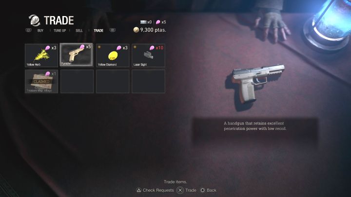 Pistolet możecie zakupić u handlarza w zakładce Trade - potrzebnych jest do tego 5 sztuk Spinel - Resident Evil 4 Remake: Lista wszystkich broni - Resident Evil 4 Remake - poradnik do gry