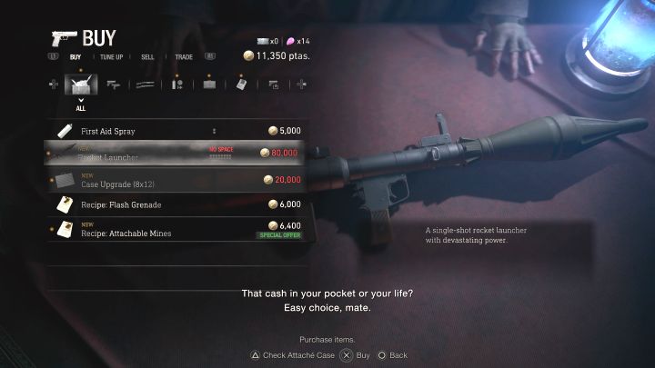 Wyrzutnia jest do zakupienia u handlarza od rozdziału 4 - Resident Evil 4 Remake: Lista wszystkich broni - Resident Evil 4 Remake - poradnik do gry