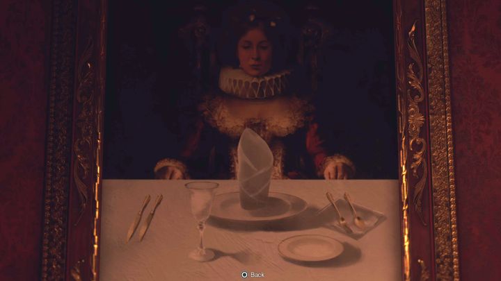 Założenie zagadki polega na tym żeby Ashley i Leon usiedli przy stołach na prawidłowych krzesłach - Resident Evil 4 Remake: Zagadka z krzesłami z jadalni (Dining Hall) - Resident Evil 4 Remake - poradnik do gry