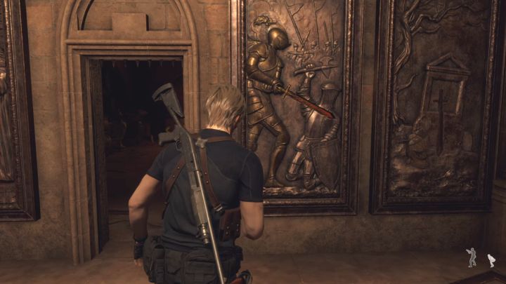 W obrazach znajdujących się na prawo od bramki muszą być umieszczone - Resident Evil 4 Remake: Zagadka z mieczami z Treasury (rozdział 7) - Resident Evil 4 Remake - poradnik do gry