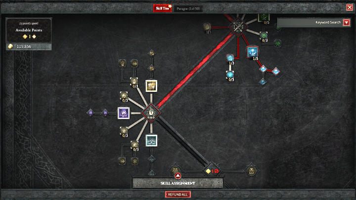 Każda klasa postaci dostępna w grze Diablo 4 ma własne drzewko umiejętności, które jest podzielone na segmenty - Diablo 4: Porady na start - Diablo 4 - poradnik do gry