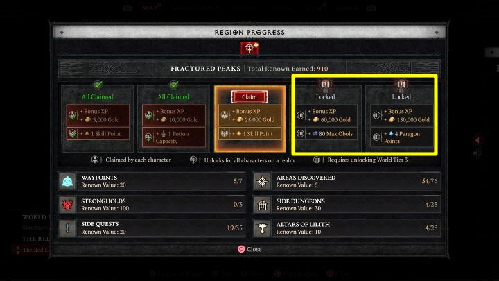 Jedna z ważniejszych blokad związanych z 3 rangą pojawia się jeszcze podczas gry na niższych rangach - Diablo 4: Jak odblokować 3 rangę świata Koszmar? - Diablo 4 - poradnik do gry