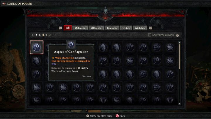 Sposób odblokowania: Naznacz 10 przedmiotów aspektem z Kodeksu Potęgi u okultysty - Diablo 4: Wszystkie Trofea, Osiągnięcia, poradnik trofeowy - Diablo 4 - poradnik do gry