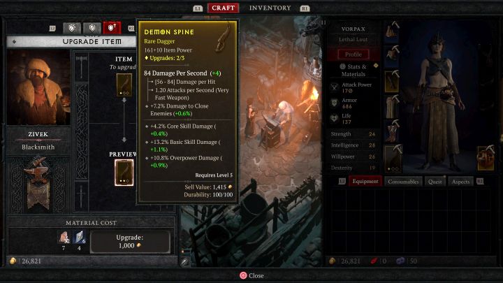 Sposób odblokowania: Ulepsz element pancerza, biżuterię i broń - Diablo 4: Wszystkie Trofea, Osiągnięcia, poradnik trofeowy - Diablo 4 - poradnik do gry