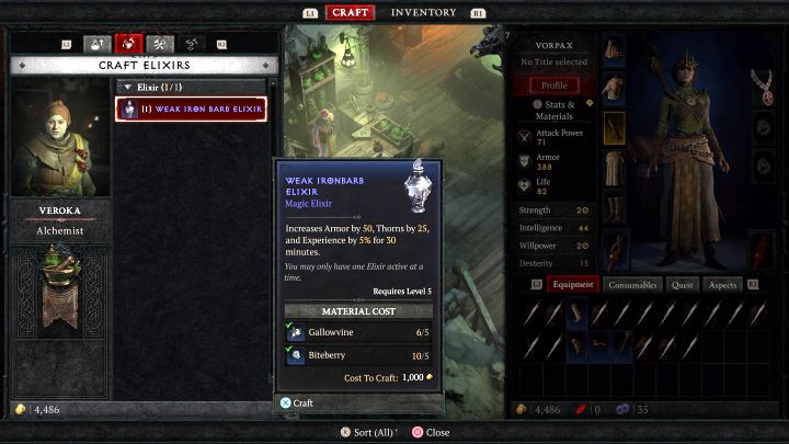 Sposób odblokowania: Uwarz dowolny eliksir i wytwórz dowolne kadzidło - Diablo 4: Wszystkie Trofea, Osiągnięcia, poradnik trofeowy - Diablo 4 - poradnik do gry