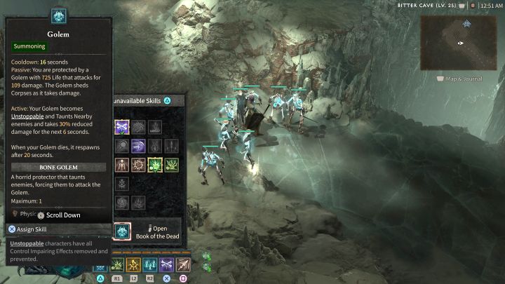 Quest zakończy się, ale musicie ustawić przywoływanie golemów na pasku aktywnych umiejętności - Diablo 4: Nekromanta: Zew zaświatów - Diablo 4 - poradnik do gry