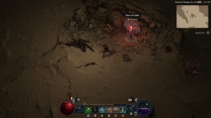 Ołtarz #4 jest we wschodniej części regionu Amber Sands - Diablo 4: Ołtarze Lilit (Altars of Lilith) - Kehjistan - Diablo 4 - poradnik do gry