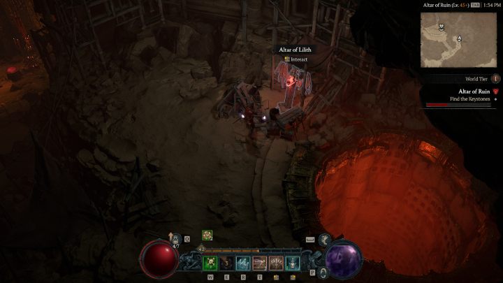 Ołtarz #20 jest we wschodniej części twierdzy Altar of Ruin tuż przy dużym czerwonym dole - Diablo 4: Ołtarze Lilit (Altars of Lilith) - Kehjistan - Diablo 4 - poradnik do gry