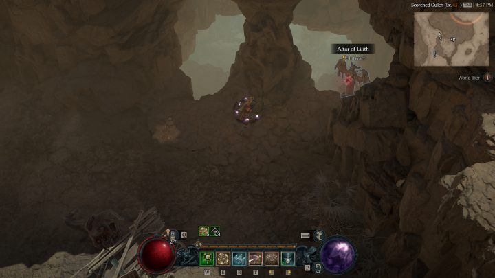 Aby dostać się do Ołtarza #16 musicie wspiąć się do niewielkiej groty - Diablo 4: Ołtarze Lilit (Altars of Lilith) - Kehjistan - Diablo 4 - poradnik do gry