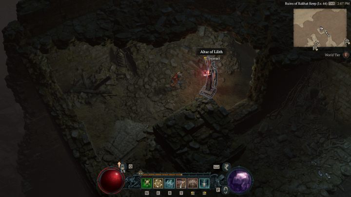 Ołtarz #4 znajduje się w północnej części obszaru Ruins of Rakhat Keep w ruinach starego, kamiennego budynku - Diablo 4: Ołtarze Lilit (Altars of Lilith) - Hawezar - Diablo 4 - poradnik do gry
