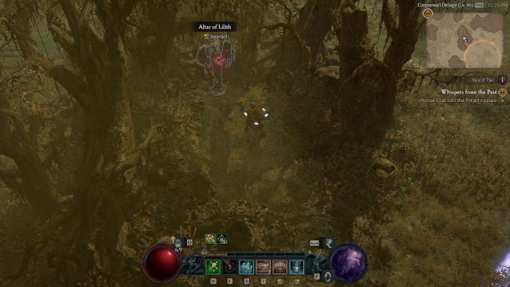 Ołtarz #10 znajdziecie za ścieżką łączącą obszar Blightmarsh z regionem The Writhing Mire we wnęcę między drzewami - Diablo 4: Ołtarze Lilit (Altars of Lilith) - Hawezar - Diablo 4 - poradnik do gry