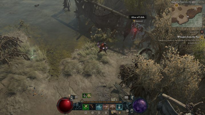 Ołtarz #13 jest nad wodą, w południowej części Forsaken Coast - Diablo 4: Ołtarze Lilit (Altars of Lilith) - Hawezar - Diablo 4 - poradnik do gry