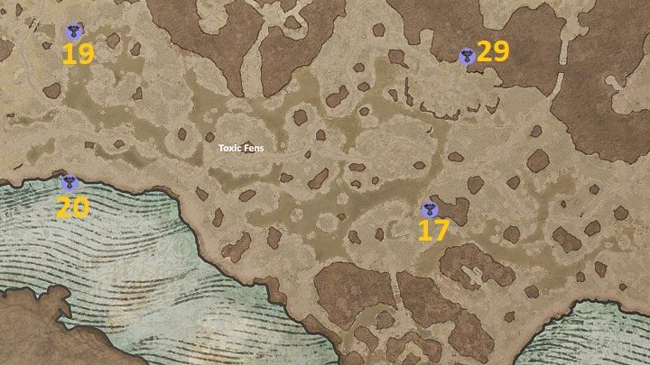 Na obszarze Toxic Fens znajdują się 4 Ołtarze do odkrycia - Diablo 4: Ołtarze Lilit (Altars of Lilith) - Hawezar - Diablo 4 - poradnik do gry