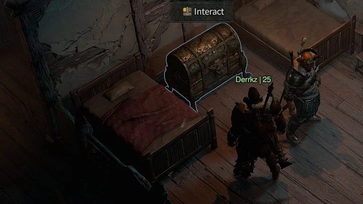 W wybranych głównych lokacjach w Sanktuarium możecie odnajdywać schowki do przechowywania przedmiotów i mają do nich dostęp wszyscy Wasi bohaterowie - Diablo 4 Vessel of Hatred: Interaktywna mapa - Diablo 4 - poradnik do gry