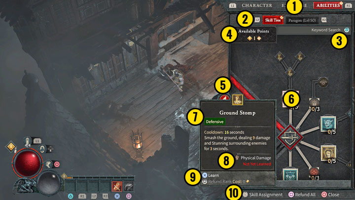 1) Górne zakładki - Diablo 4: Interfejs - Diablo 4 - poradnik do gry