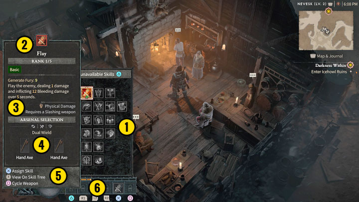 Okno przydziału umiejętności (Skill Assignment) wywołuje się z poziomu drzewka umiejętności - Diablo 4: Interfejs - Diablo 4 - poradnik do gry