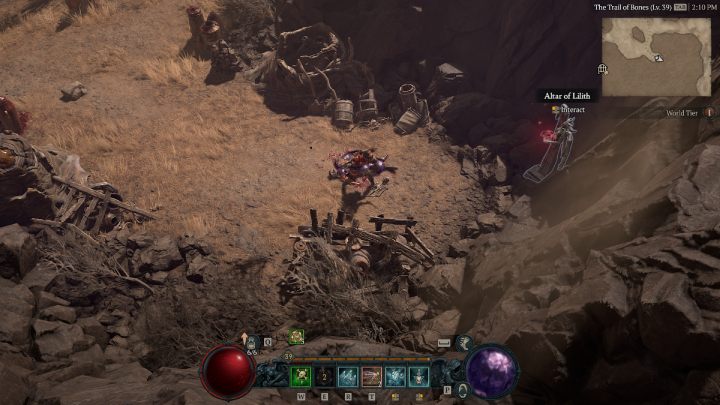 Ołtarz #15 znajduje się tuż przy przejściu do obszaru The Accursed Wastes - Diablo 4: Ołtarze Lilit (Altars of Lilith) - Dry Steppes - Diablo 4 - poradnik do gry