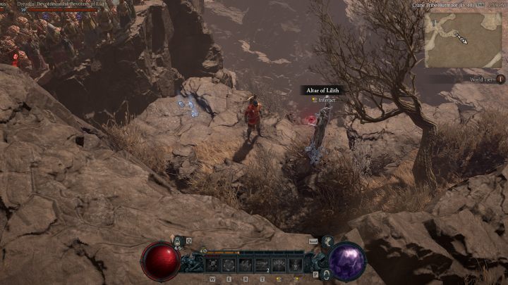 Ołtarz #11 znajduje się niedaleko ścieżki prowadzącej do obszaru Khargai Crags - Diablo 4: Ołtarze Lilit (Altars of Lilith) - Dry Steppes - Diablo 4 - poradnik do gry