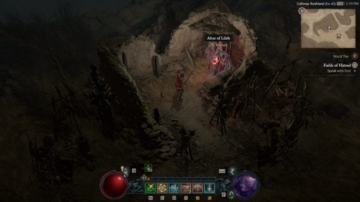 Ołtarz #8 jest na południe od twierdzy Temple of Rot - Diablo 4: Ołtarze Lilit (Altars of Lilith) - Dry Steppes - Diablo 4 - poradnik do gry