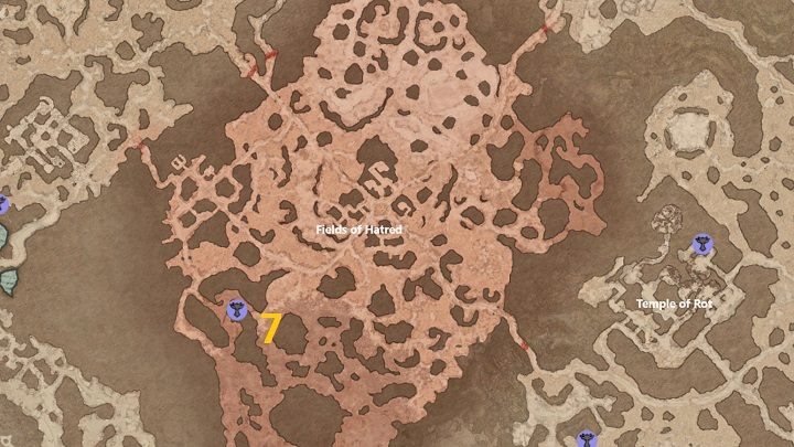 Na obszarze Fields of Hatred znajduje się jeden Ołtarz do odkrycia - Diablo 4: Ołtarze Lilit (Altars of Lilith) - Dry Steppes - Diablo 4 - poradnik do gry