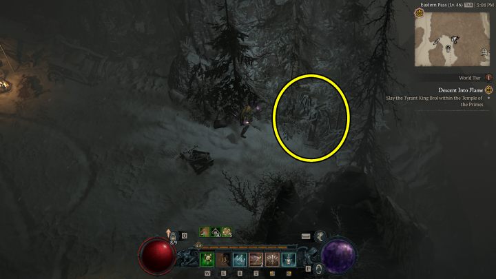 Ołtarz #3 jest niedaleko głównej drogi prowadzącej od Nevesk do Kyovashad - Diablo 4: Ołtarze Lilit (Altars of Lilith) - Strzaskane Szczyty - Diablo 4 - poradnik do gry