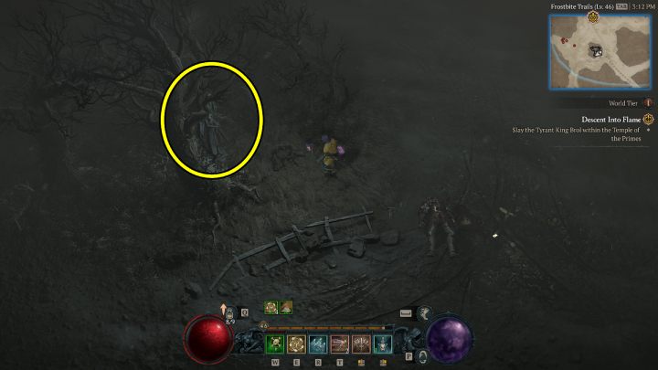 Ołtarz #5 znajduje się na północny zachód od Nevask, przy drodze do Twierdzy Nostrava - Diablo 4: Ołtarze Lilit (Altars of Lilith) - Strzaskane Szczyty - Diablo 4 - poradnik do gry