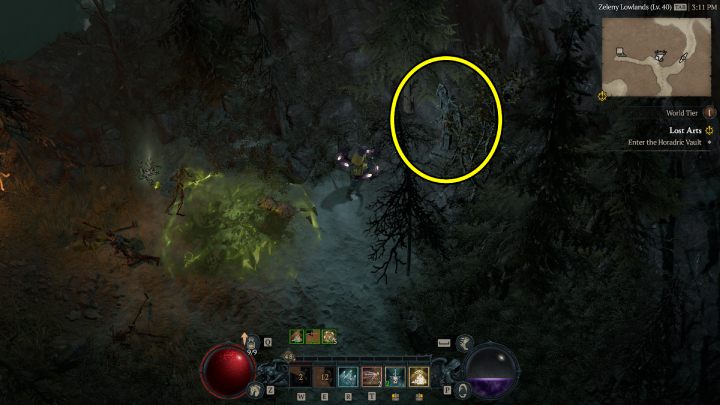 Ołtarz #22 jest na północy od Yelesna, ołtarz jest mocno schowany między drzewami - Diablo 4: Ołtarze Lilit (Altars of Lilith) - Strzaskane Szczyty - Diablo 4 - poradnik do gry