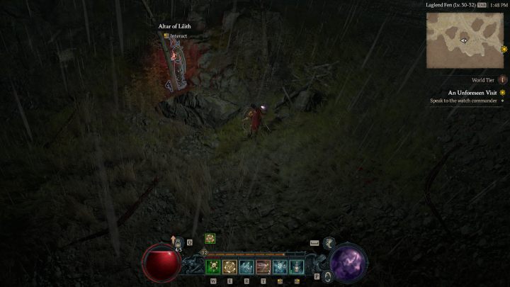 Ołtarz #34 znajdziecie nieco za drogą prowadzącą do Strzaskanych Szczytów - Diablo 4: Ołtarze Lilit (Altars of Lilith) - Scosglen - Diablo 4 - poradnik do gry