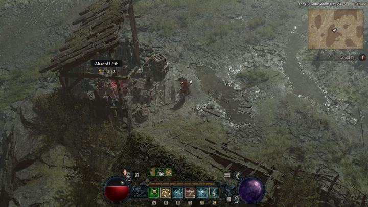 Ołtarz #26 jest schowany w opuszczonej drewnianej budowli w sercu Northshore - Diablo 4: Ołtarze Lilit (Altars of Lilith) - Scosglen - Diablo 4 - poradnik do gry