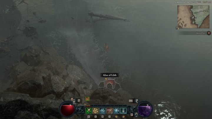 Ołtarz #23 jest w północnej części mapy, zaraz nad wodami Frozen Sea - Diablo 4: Ołtarze Lilit (Altars of Lilith) - Scosglen - Diablo 4 - poradnik do gry