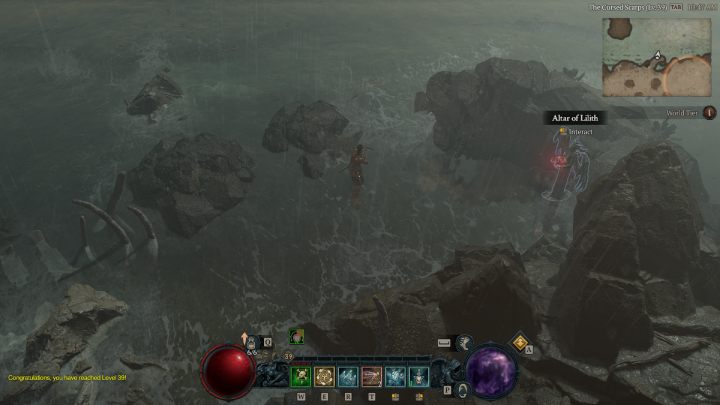 Ołtarz #24 również jest w północnej części mapy nad Frozen Sea w ślepym zaułku między skałami - Diablo 4: Ołtarze Lilit (Altars of Lilith) - Scosglen - Diablo 4 - poradnik do gry