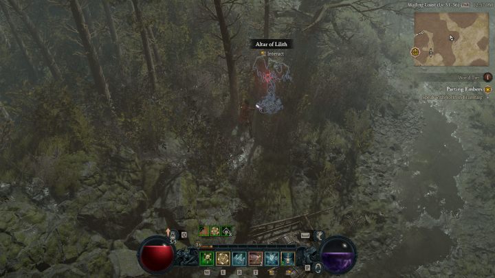 Ołtarz #22 znajdziecie niedaleko eventu i lochu Penitent Cairns - Diablo 4: Ołtarze Lilit (Altars of Lilith) - Scosglen - Diablo 4 - poradnik do gry