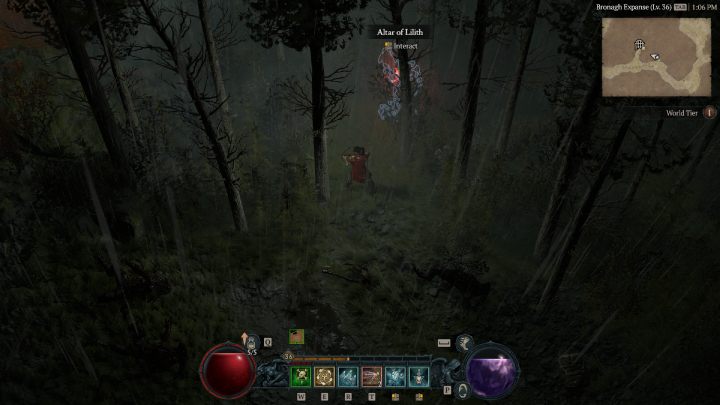 Ołtarz #21 znajdziecie w niewielkim ślepym zaułku tuż obok przejścia do lochu Raethwind Wilds - Diablo 4: Ołtarze Lilit (Altars of Lilith) - Scosglen - Diablo 4 - poradnik do gry