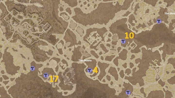 Na obszarze The Downs znajdują się 3 Ołtarze do odkrycia - Diablo 4: Ołtarze Lilit (Altars of Lilith) - Scosglen - Diablo 4 - poradnik do gry