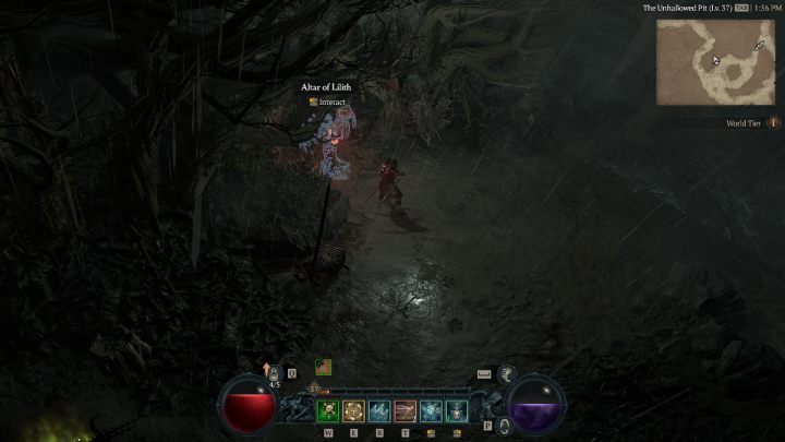 Ołtarz #4 znajduje się niedaleko piwnicy Abandoned Smugglers Den Dungeon - Diablo 4: Ołtarze Lilit (Altars of Lilith) - Scosglen - Diablo 4 - poradnik do gry