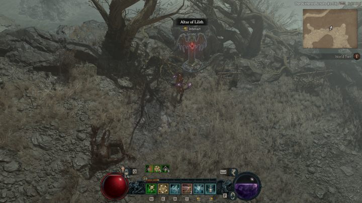 Ołtarz #14 znajduje się niedaleko długiej drogi prowadzącej do obszaru The Shrouded Moors - Diablo 4: Ołtarze Lilit (Altars of Lilith) - Scosglen - Diablo 4 - poradnik do gry