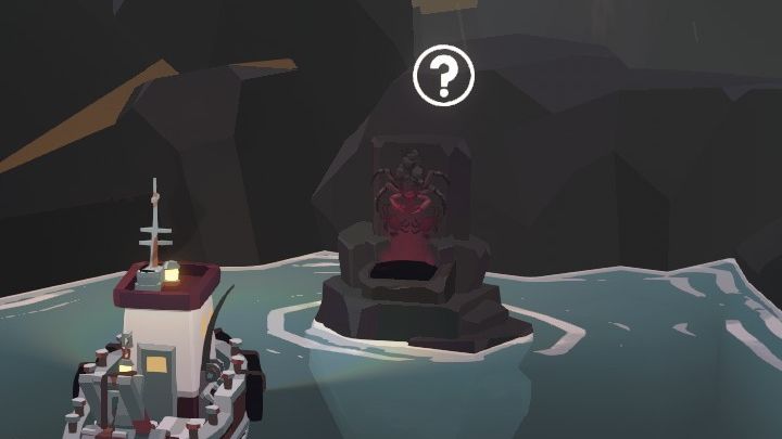Rock Slab to ciemny skalny obiekt z symbolem ryby bądź kraba - Dredge: Jak rozwiązać zagadki Rock Slab? - Dredge - poradnik do gry